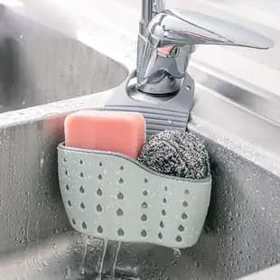 رف حوض مطبخ بفتحة تصريف